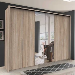 Wohnen Kleiderschränke|Schränke<3-türiger Falttüren-Schlafzimmerschrank 300cm - Zayun