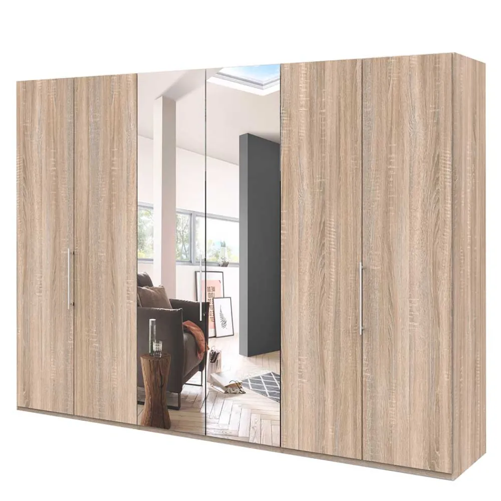 Wohnen Kleiderschränke|Schränke<3-türiger Falttüren-Schlafzimmerschrank 300cm - Zayun