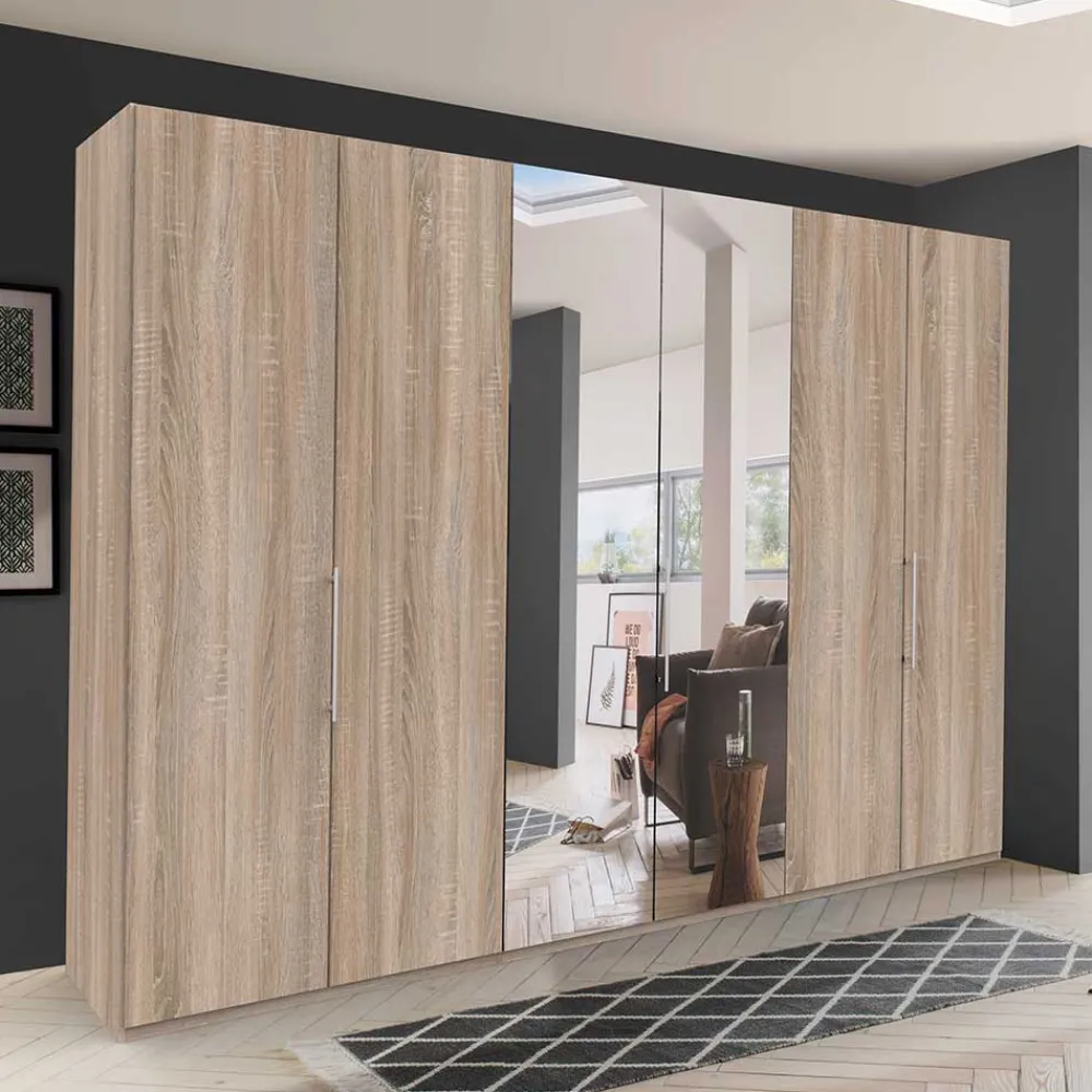 Wohnen Kleiderschränke|Schränke<3-türiger Falttüren-Schlafzimmerschrank 300cm - Zayun