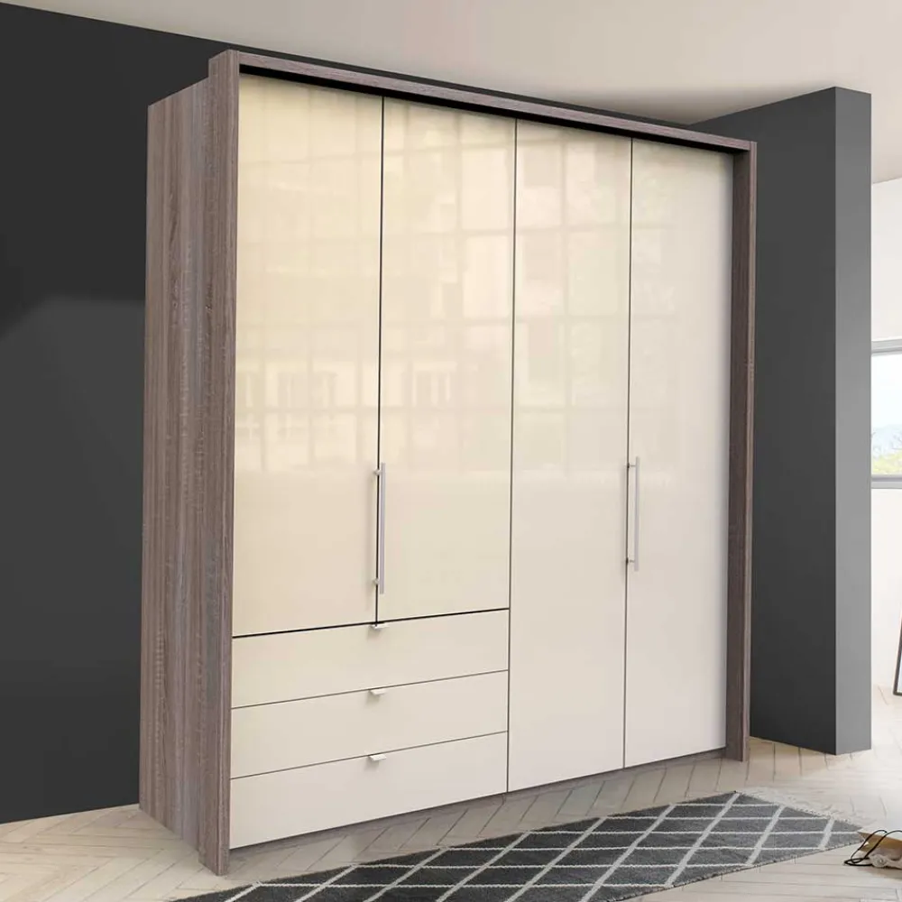 Wohnen Kleiderschränke|Schränke<2-türiger Falttürenschrank 200cm in Creme - Calassina