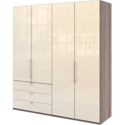 Wohnen Kleiderschränke|Schränke<2-türiger Falttürenschrank 200cm in Creme - Calassina