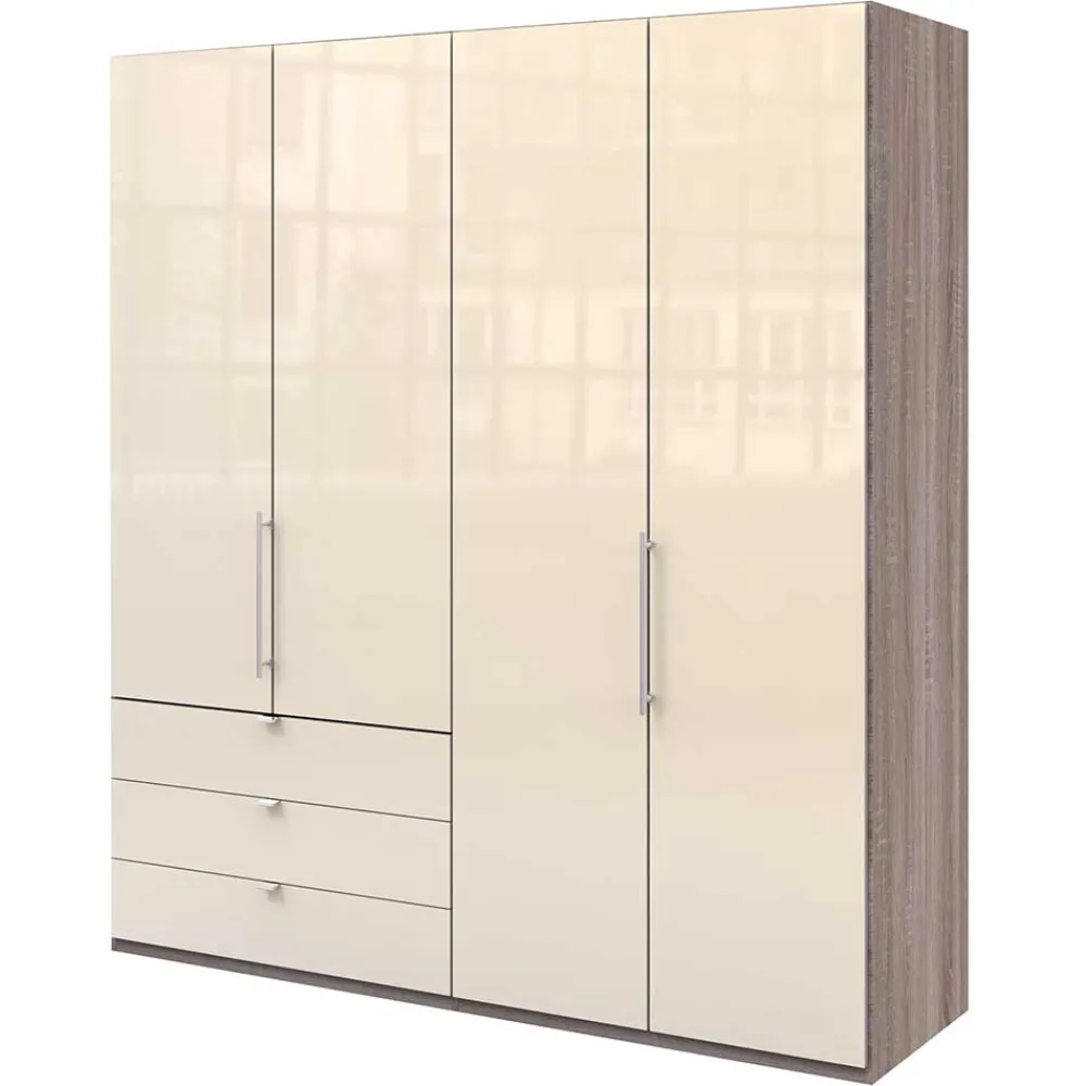 Wohnen Kleiderschränke|Schränke<2-türiger Falttürenschrank 200cm in Creme - Calassina