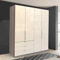 Wohnen Kleiderschränke|Schränke<2-türiger Falttürenschrank 200cm in Creme - Calassina