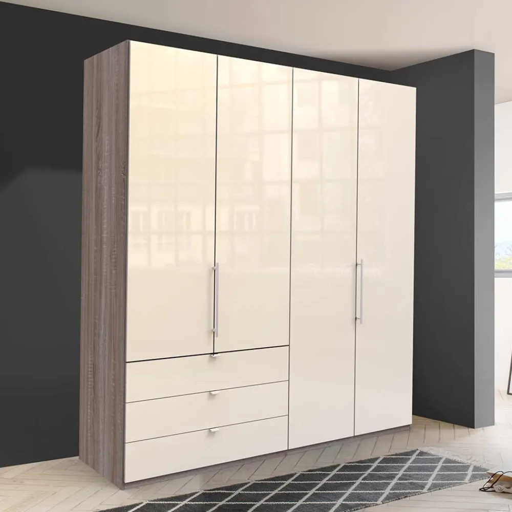 Wohnen Kleiderschränke|Schränke<2-türiger Falttürenschrank 200cm in Creme - Calassina