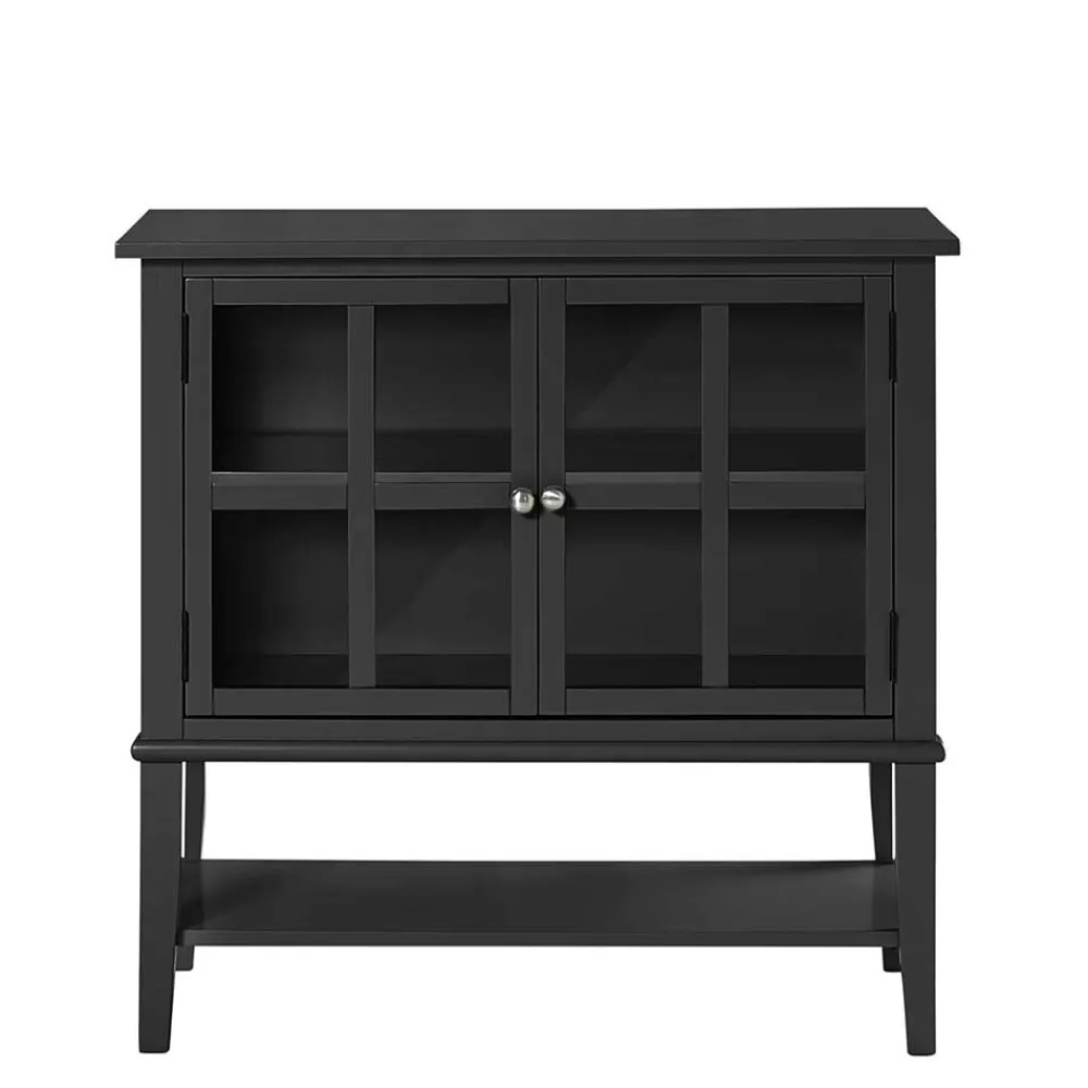 Wohnen Vitrinen<2-türiger Glasschrank in Schwarz - Epiros