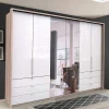 Wohnen Kleiderschränke<3-türiger Gleittüren-Kleiderschrank mit Spiegel - Bosays