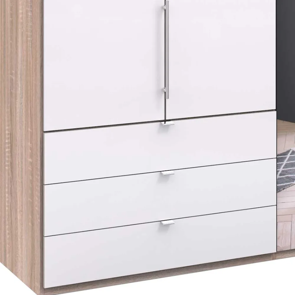 Wohnen Kleiderschränke<3-türiger Gleittüren-Kleiderschrank mit Spiegel - Bosays