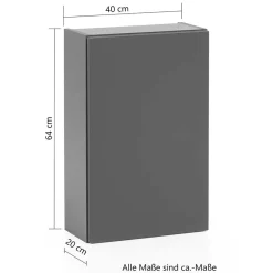 Wohnen Schränke<1-türiger Hängeschrank in Dunkelgrau - Agiruan