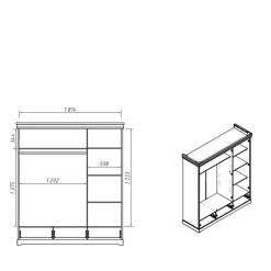 Wohnen Kleiderschränke|Schränke<3-türiger Holz-Schlafzimmerschrank in Weiß - Presto