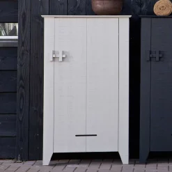 Wohnen Schränke<1-türiger Kiefer Schrank in hellem Grau - Ennyano