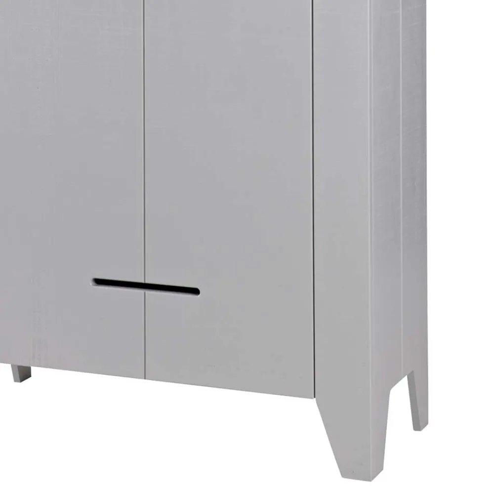 Wohnen Schränke<1-türiger Kiefer Schrank in hellem Grau - Ennyano