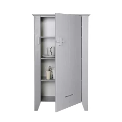 Wohnen Schränke<1-türiger Kiefer Schrank in hellem Grau - Ennyano