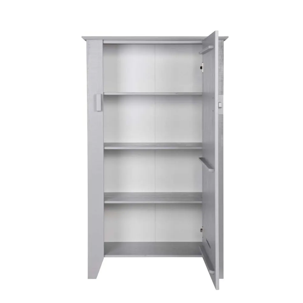 Wohnen Schränke<1-türiger Kiefer Schrank in hellem Grau - Ennyano