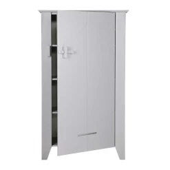 Wohnen Schränke<1-türiger Kiefer Schrank in hellem Grau - Ennyano