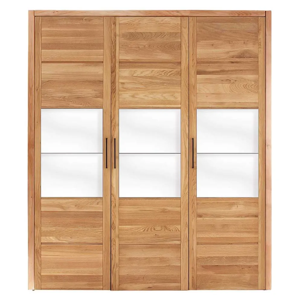 Wohnen Kleiderschränke<3-türiger Kleiderschrank aus massiver Wildeiche - Zaisan