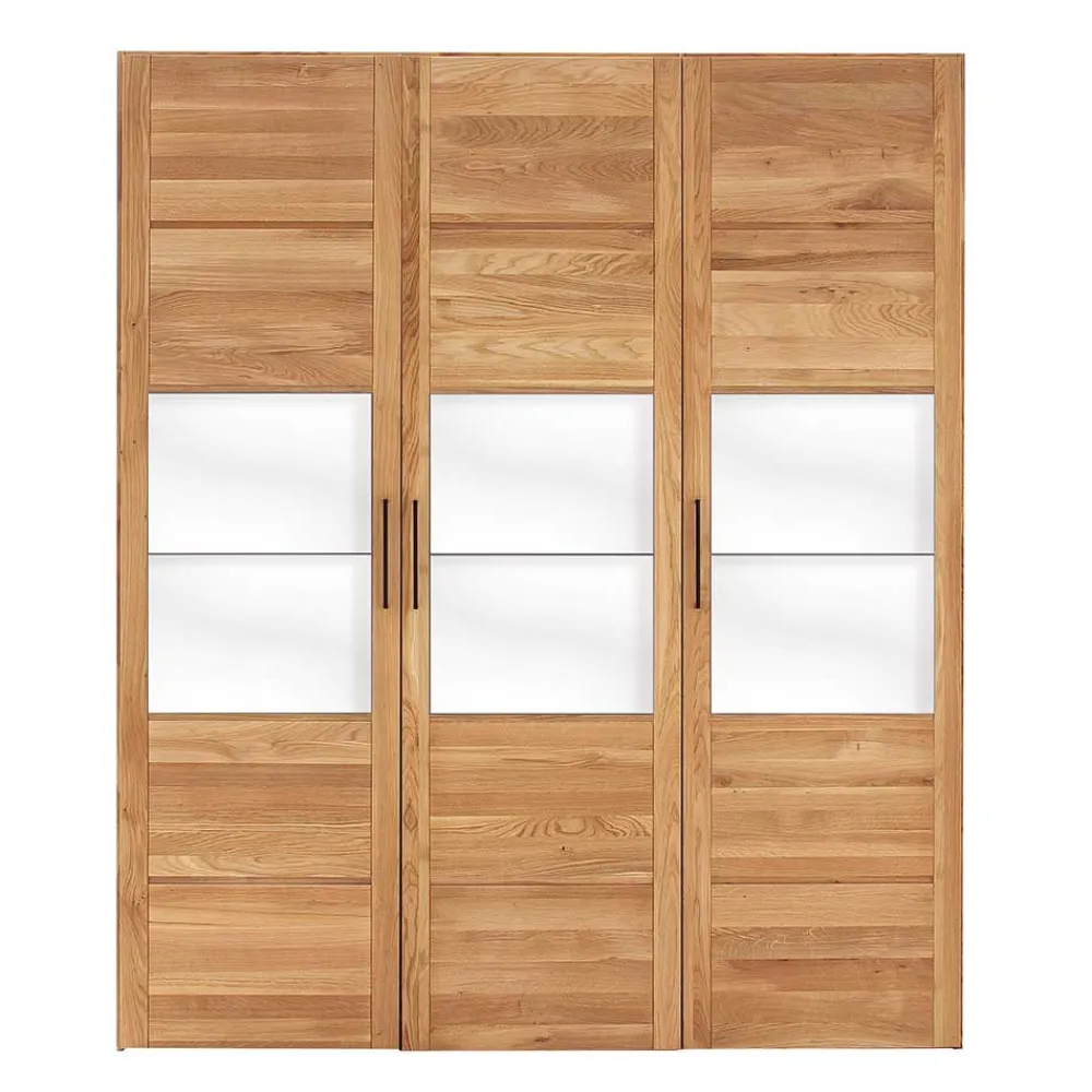 Wohnen Kleiderschränke<3-türiger Kleiderschrank aus massiver Wildeiche - Zaisan