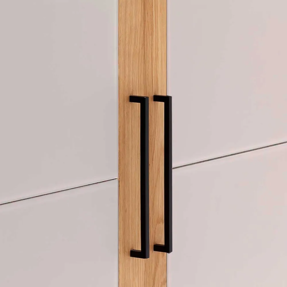 Wohnen Kleiderschränke<3-türiger Kleiderschrank aus massiver Wildeiche - Zaisan