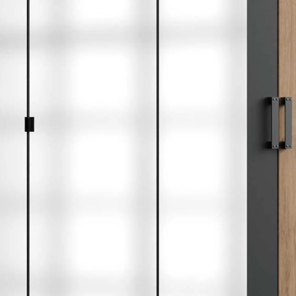 Wohnen Kleiderschränke<5-türiger Kleiderschrank im Industry und Loft Stil - Enegal