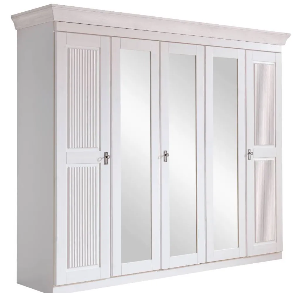 Wohnen Kleiderschränke<5-türiger Kleiderschrank im Modern Country Style - Kazanova