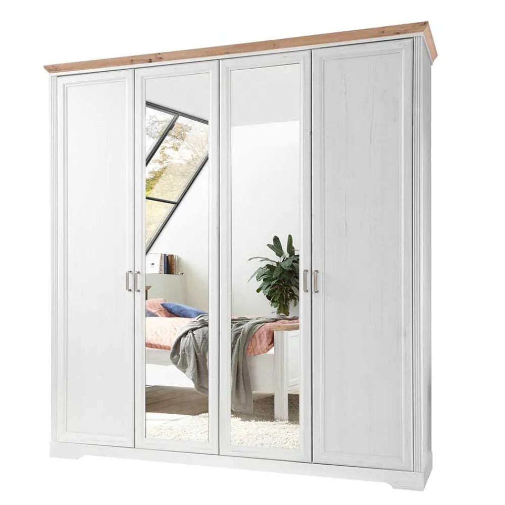Wohnen Kleiderschränke<4-türiger Kleiderschrank im Modern Country Style - Maggio