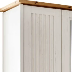 Wohnen Kleiderschränke<3-türiger Kleiderschrank in Weiß & Eiche Dekor - Malvissa