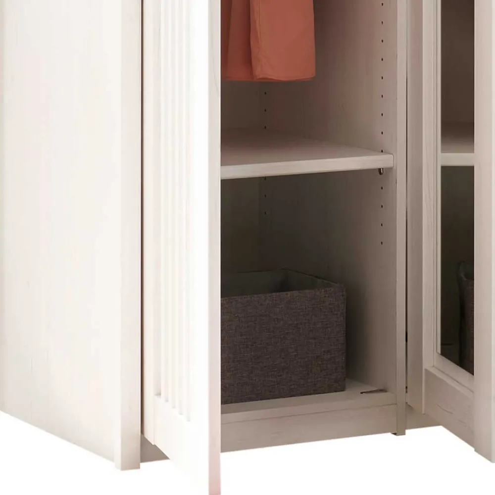 Wohnen Kleiderschränke<3-türiger Kleiderschrank in Weiß & Eiche Dekor - Malvissa