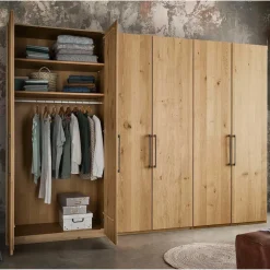 Wohnen Schränke|Kleiderschränke<6-türiger Kleiderschrank in zwei Höhen - Siestago