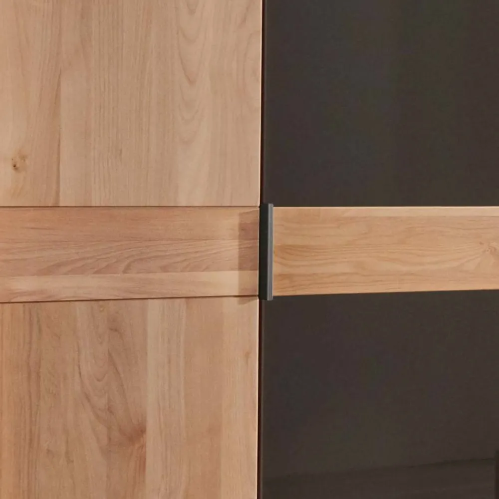 Wohnen Kleiderschränke|Schränke<3-türiger Kleiderschrank in Erle teilmassiv - Hung