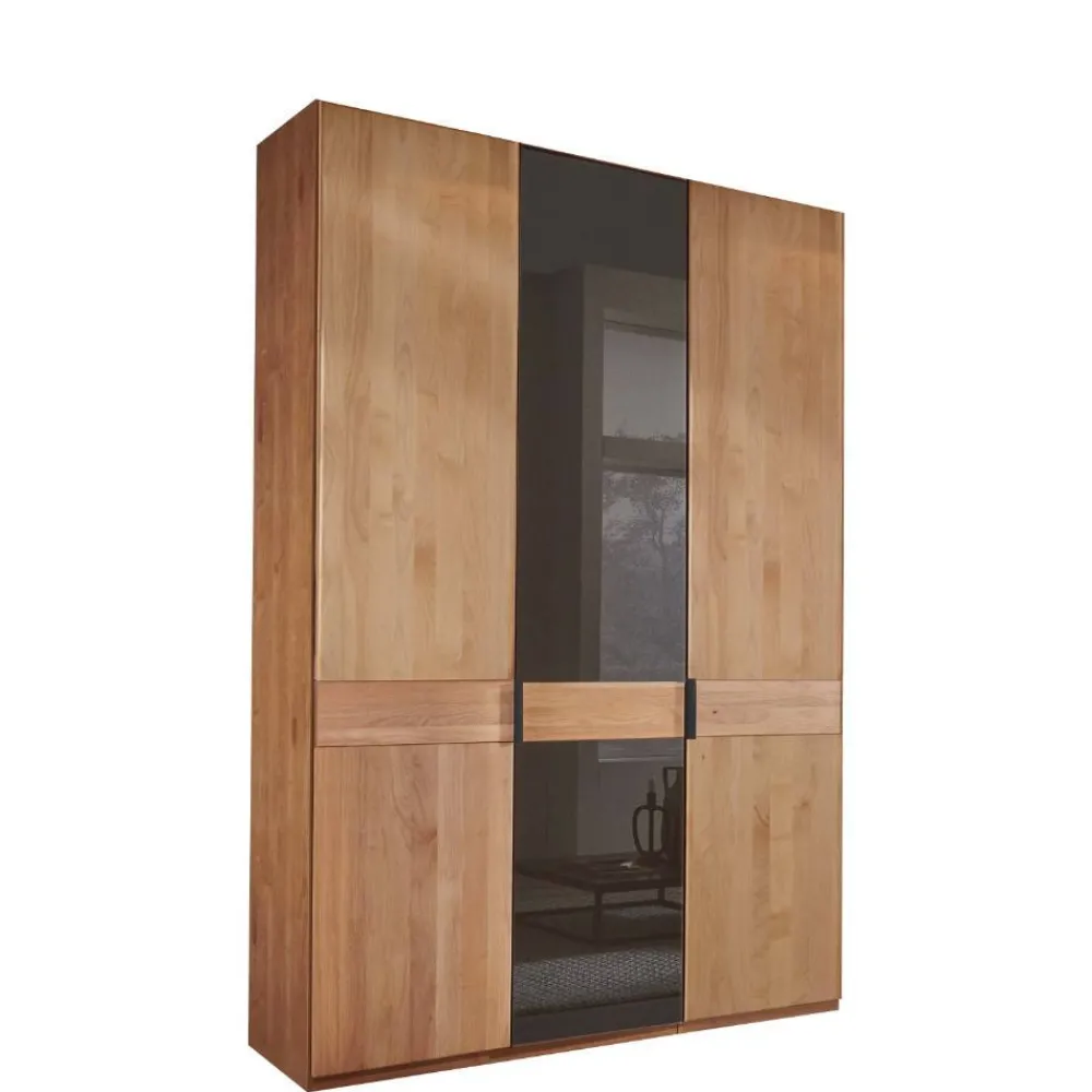 Wohnen Kleiderschränke|Schränke<3-türiger Kleiderschrank in Erle teilmassiv - Hung
