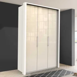 Wohnen Kleiderschränke|Schränke<2-türiger Kleiderschrank in Creme Glasfront - Zidarie