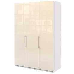 Wohnen Kleiderschränke|Schränke<2-türiger Kleiderschrank in Creme Glasfront - Zidarie