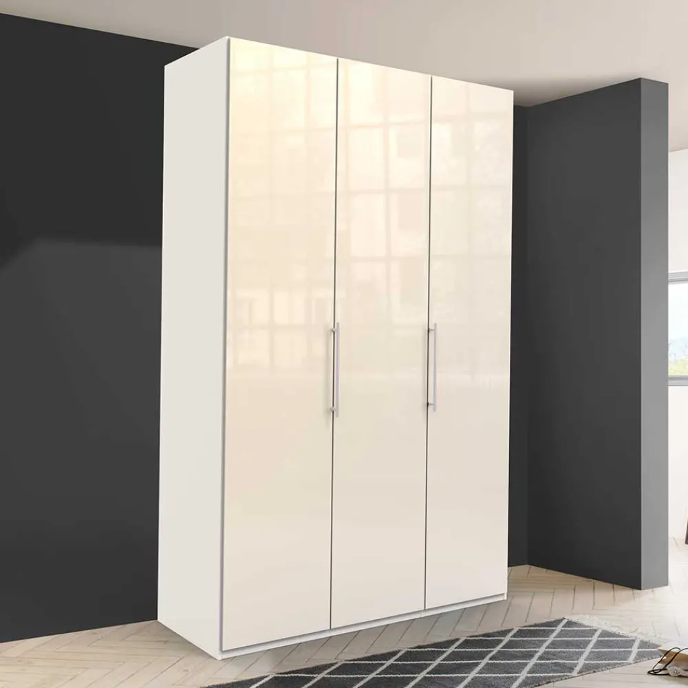 Wohnen Kleiderschränke|Schränke<2-türiger Kleiderschrank in Creme Glasfront - Zidarie