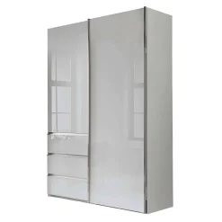 Wohnen Kleiderschränke<2-türiger Kleiderschrank in Weiß Glas - Heralisa