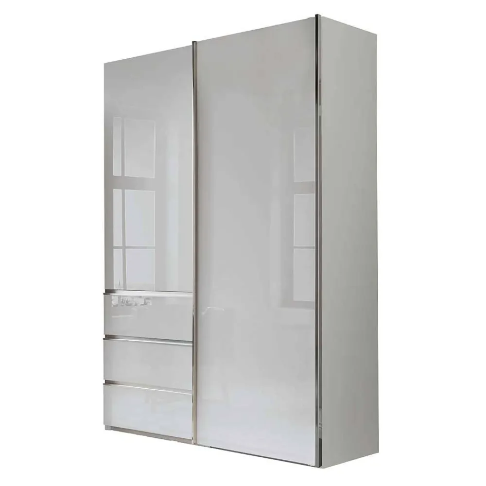 Wohnen Kleiderschränke<2-türiger Kleiderschrank in Weiß Glas - Heralisa