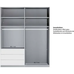 Wohnen Kleiderschränke<2-türiger Kleiderschrank in Weiß Glas - Heralisa