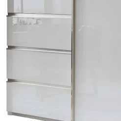 Wohnen Kleiderschränke<2-türiger Kleiderschrank in Weiß Glas - Heralisa