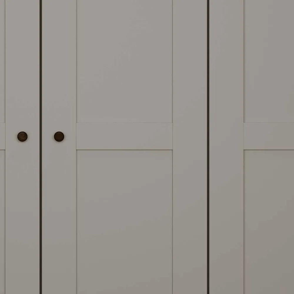 Wohnen Kleiderschränke<6-türiger Kleiderschrank in Hellgrau - Ridonna