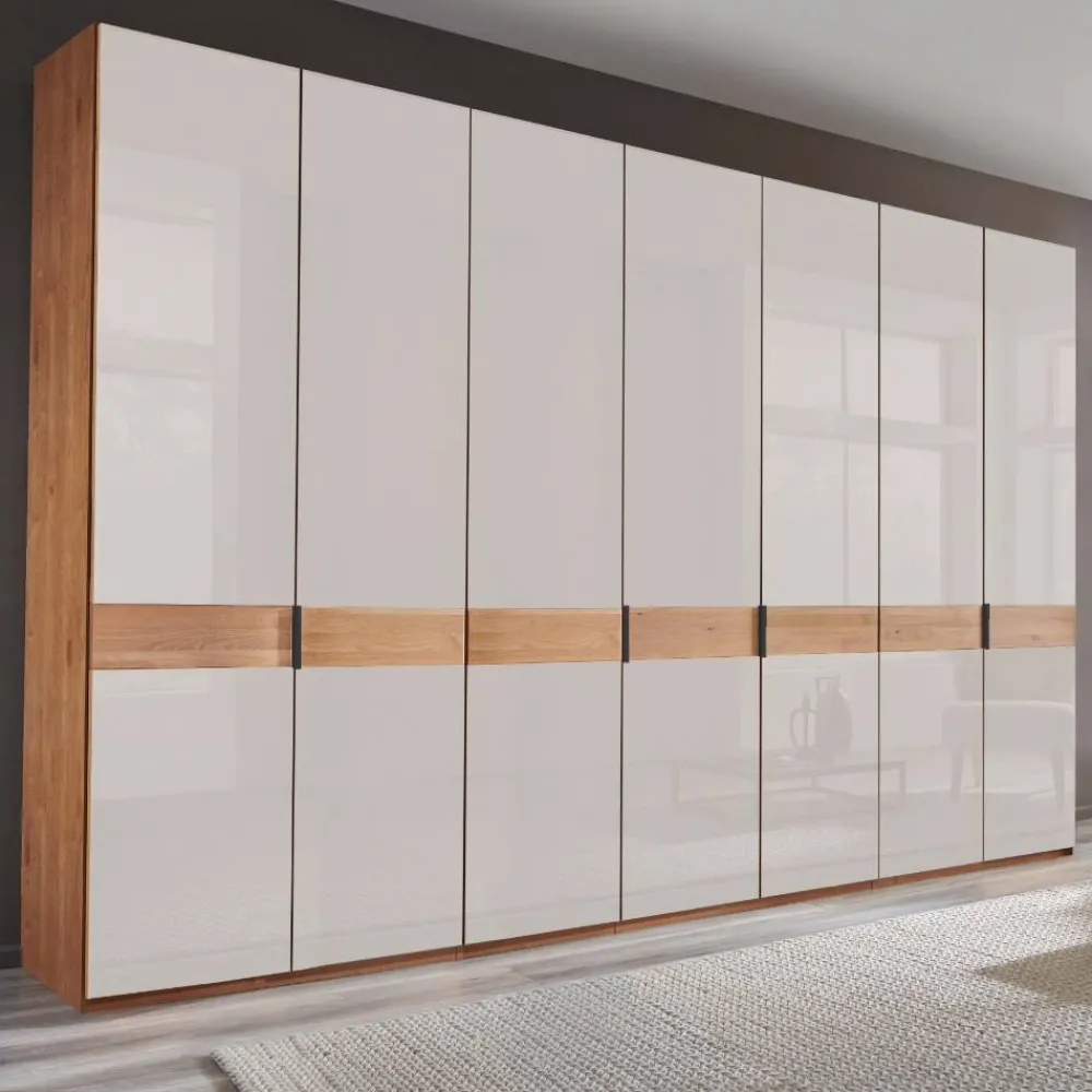 Wohnen Kleiderschränke|Schränke<7-türiger Kleiderschrank in Weiß Glas - Dilacco