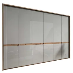 Wohnen Kleiderschränke|Schränke<6-türiger Kleiderschrank in Beige Glas - Crascanu