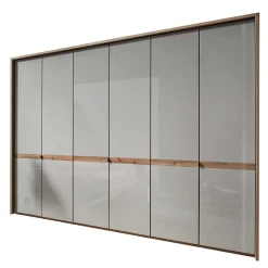 Wohnen Kleiderschränke|Schränke<6-türiger Kleiderschrank in Beige Glas - Crascanu