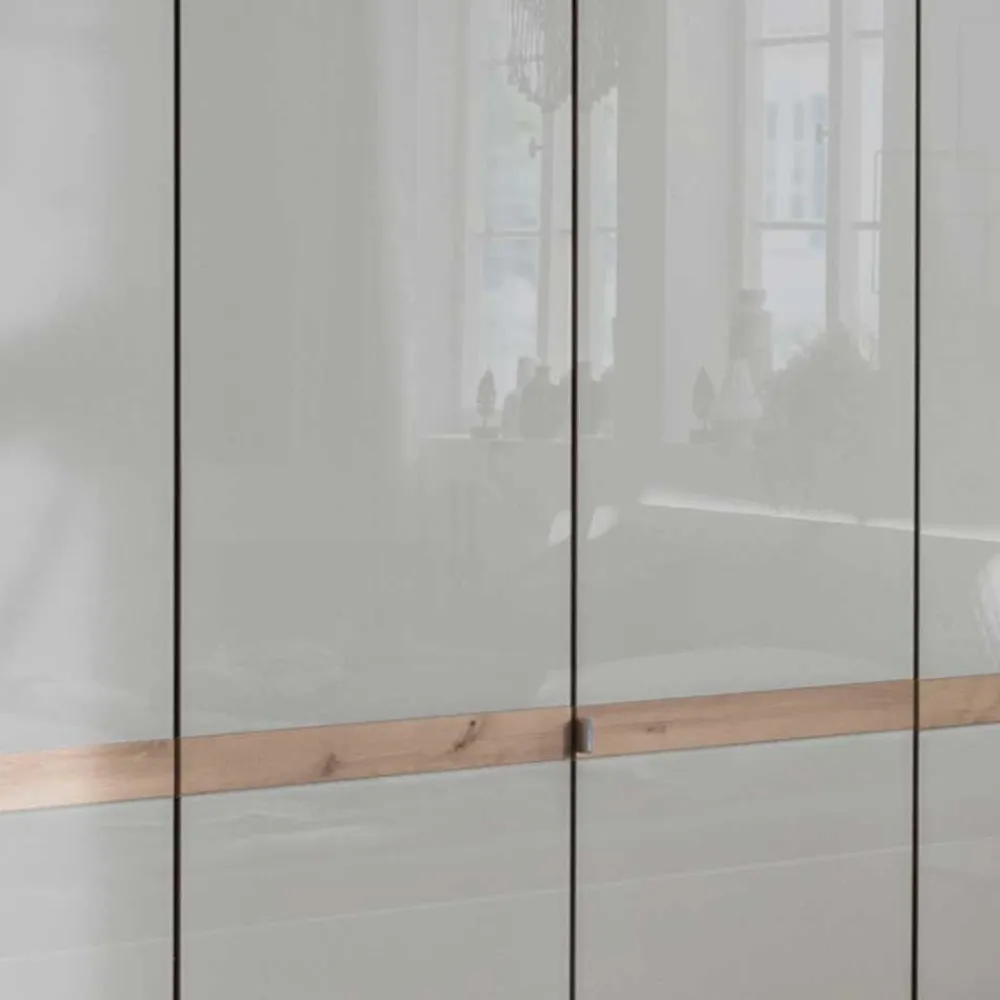 Wohnen Kleiderschränke|Schränke<6-türiger Kleiderschrank in Beige Glas - Crascanu