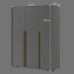 Wohnen Kleiderschränke|Schränke<3-türiger Kleiderschrank in Weiß - Eldrus