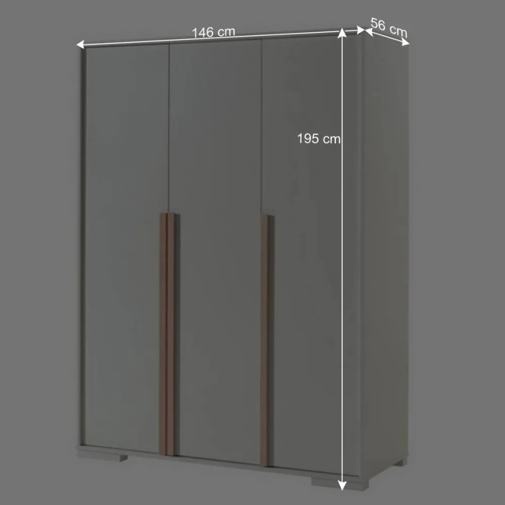 Wohnen Kleiderschränke|Schränke<3-türiger Kleiderschrank in Weiß - Eldrus