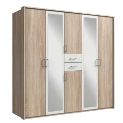 Wohnen Schränke<6-türiger Kleiderschrank mit zwei Schubladen - Coint