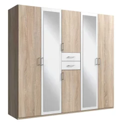Wohnen Schränke<6-türiger Kleiderschrank mit zwei Schubladen - Coint