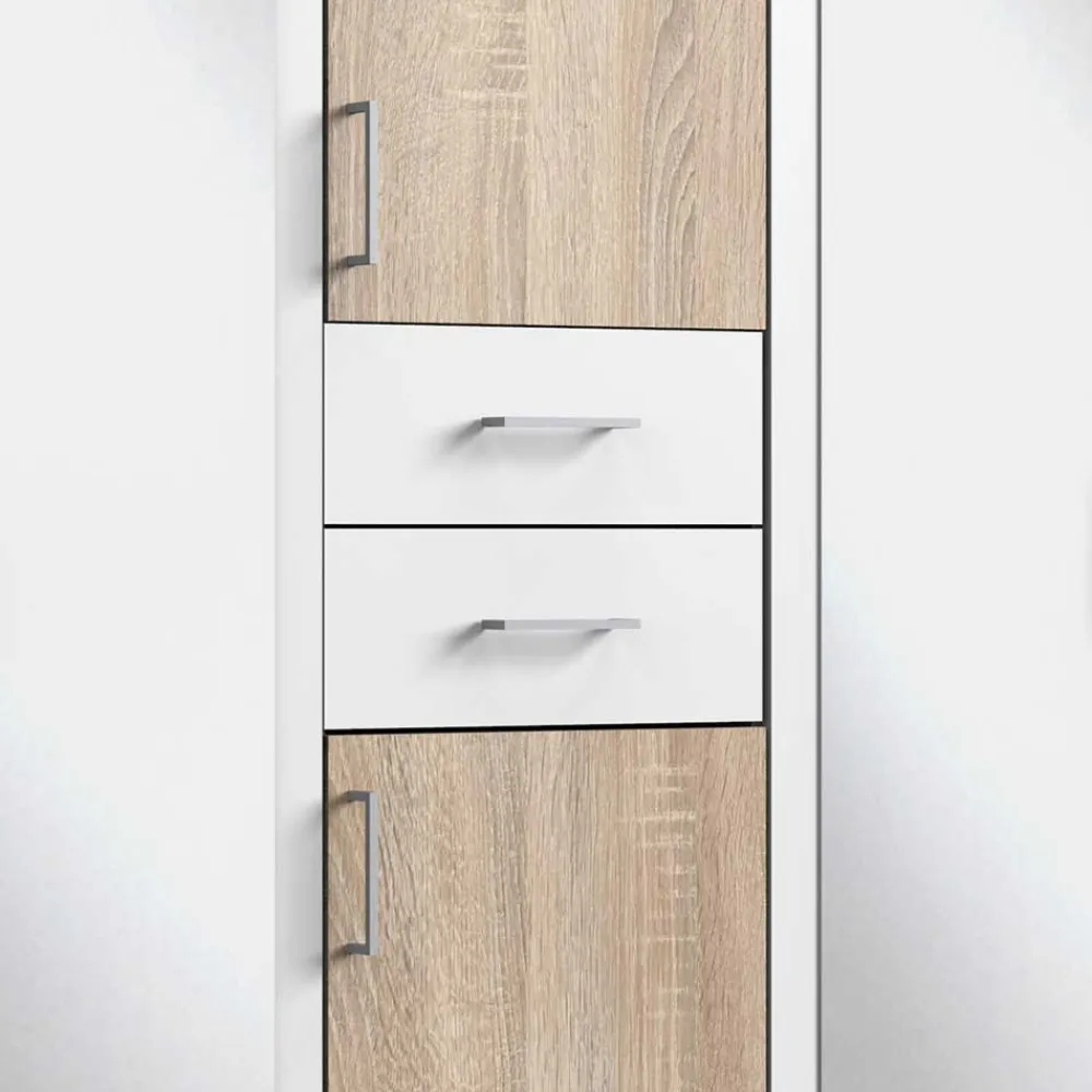 Wohnen Schränke<6-türiger Kleiderschrank mit zwei Schubladen - Coint