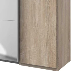 Wohnen Kleiderschränke|Schränke<4-türiger Kleiderschrank mit Spiegel Schwebetüren - Metrona