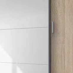 Wohnen Kleiderschränke|Schränke<4-türiger Kleiderschrank mit Spiegel Schwebetüren - Metrona