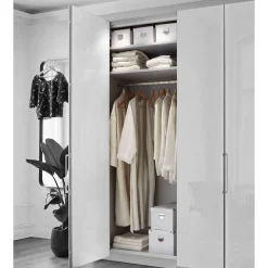 Wohnen Kleiderschränke<3-türiger Kleiderschrank mit Dreh- und Falttüren - Nujan
