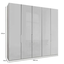 Wohnen Kleiderschränke<3-türiger Kleiderschrank mit Dreh- und Falttüren - Nujan